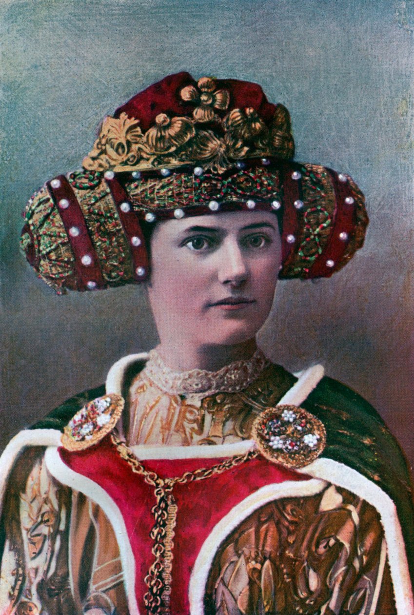 Coiffure de dame, 14ème siècle, 1910 - Unbekannt