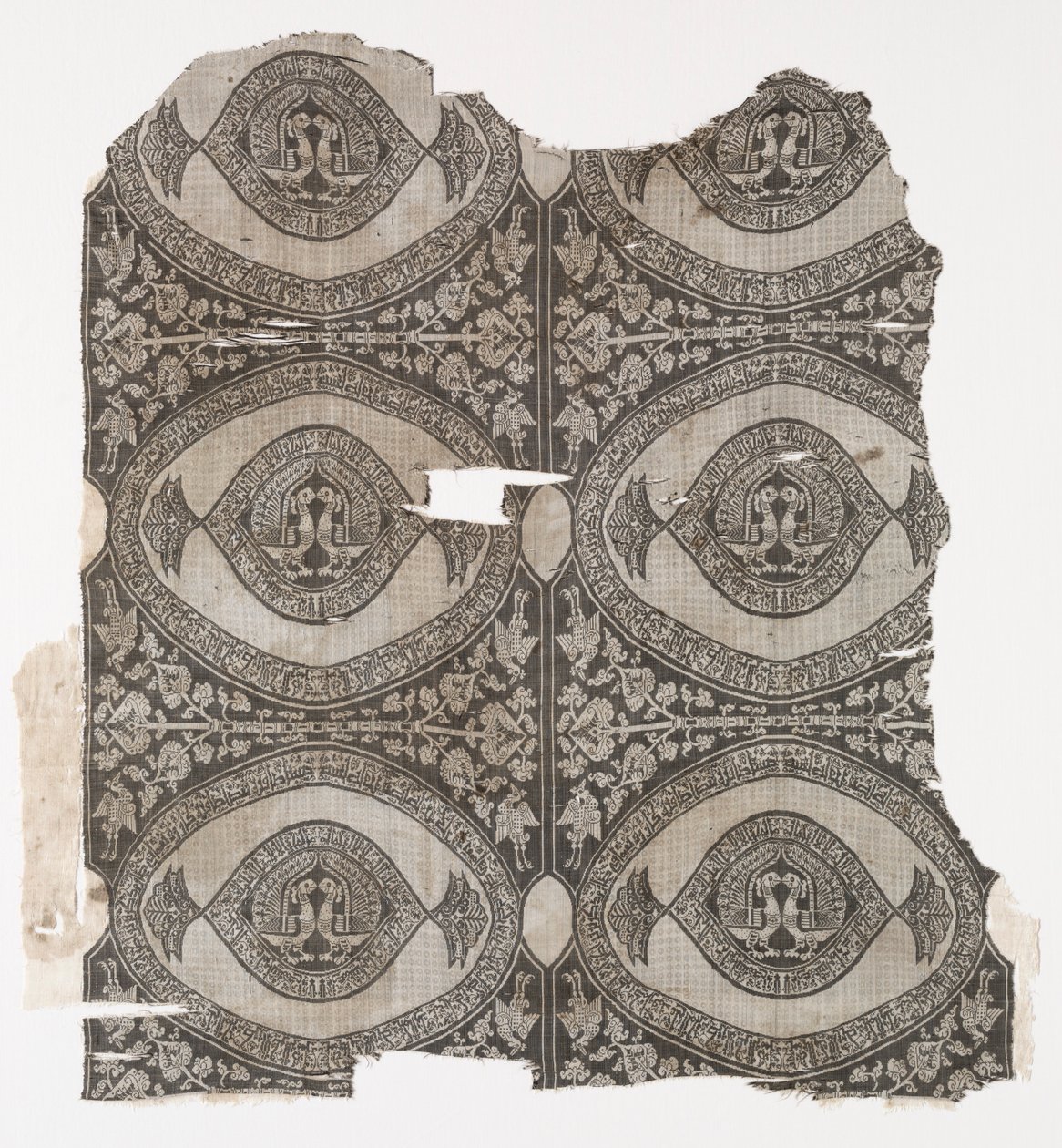 Lampas avec paons affrontés, 1660-1955 - Unbekannt