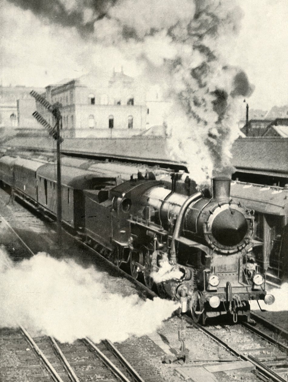 Départ de Budapest. Un train express part de la gare centrale - Unbekannt