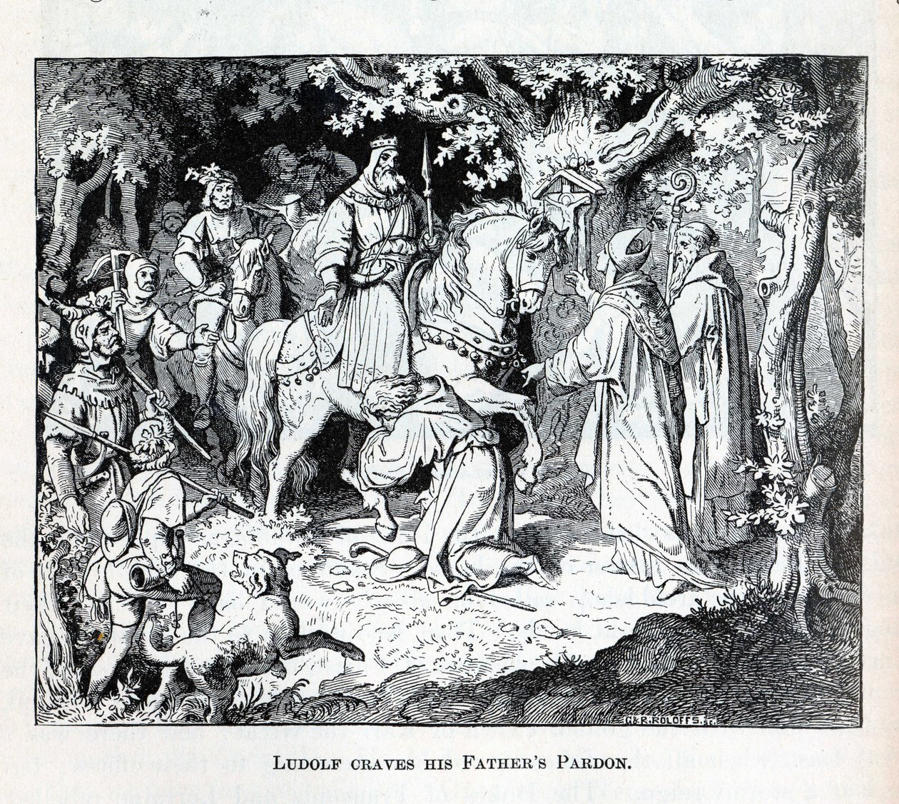 Liudolf implore le pardon de son père, 1882 - Unbekannt