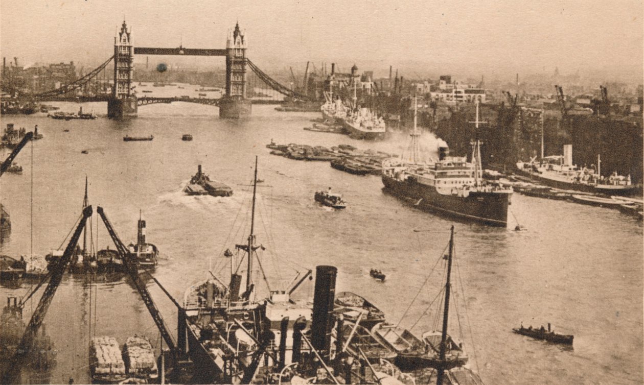 Londres - Tower Bridge et le bassin, vers 1910 - Unbekannt
