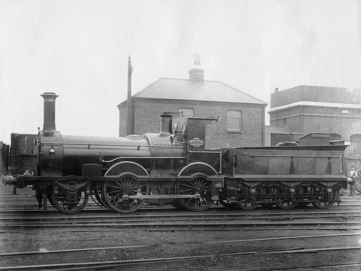 Locomotive London & South Western Railway LSWR No 148, Colne avec son tender, vers 1880 - Unbekannt