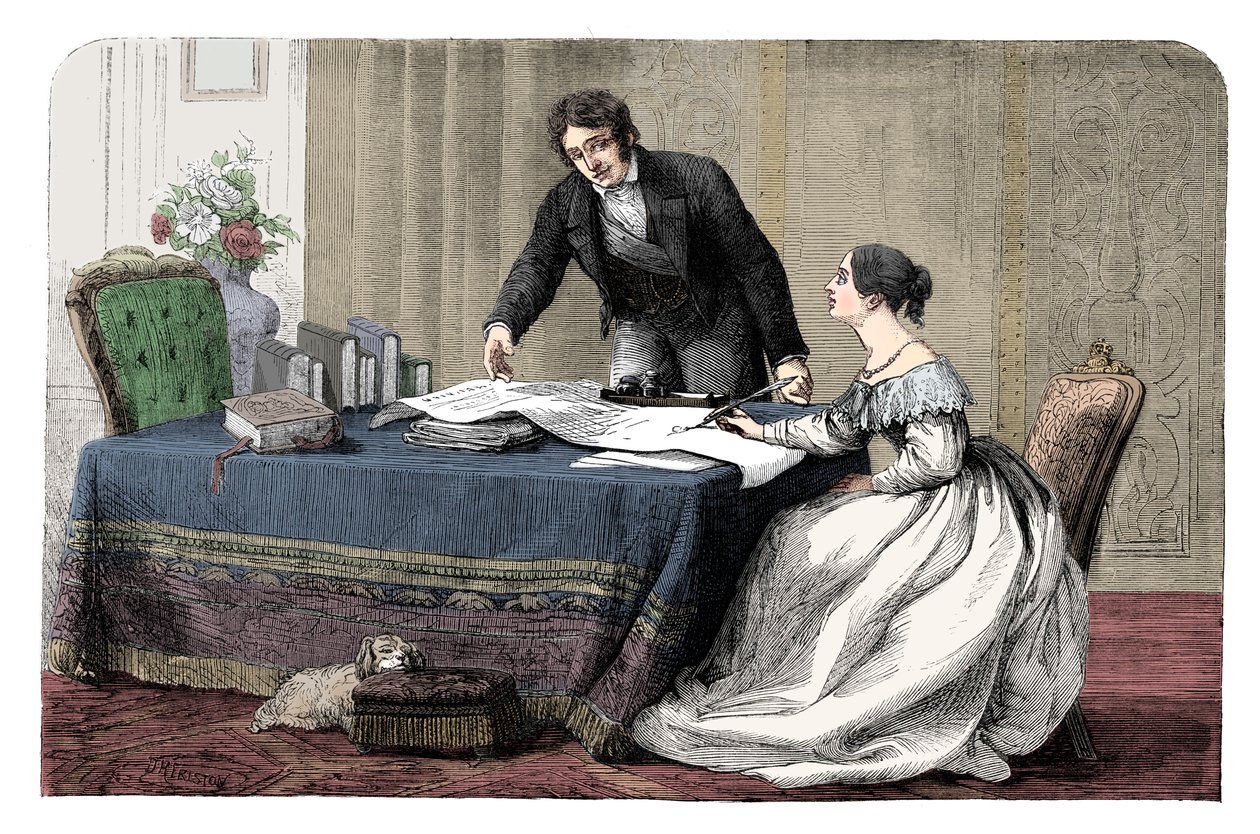Lord Melbourne instruisant la jeune reine Victoria - Unbekannt