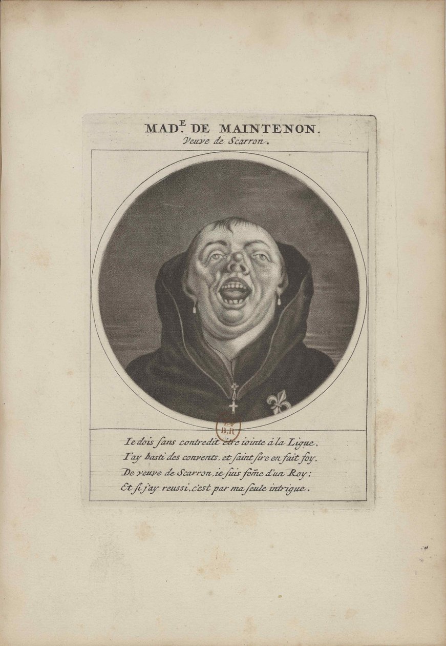 Madame de Maintenon déguisée en moine, vers 1690 - Unbekannt