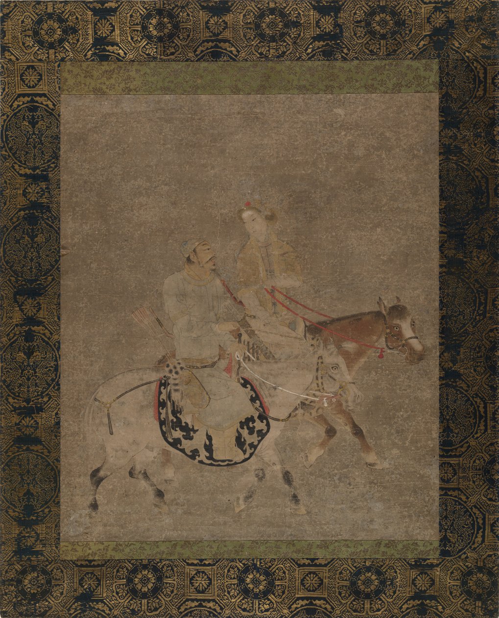 Homme et femme à cheval - Unbekannt