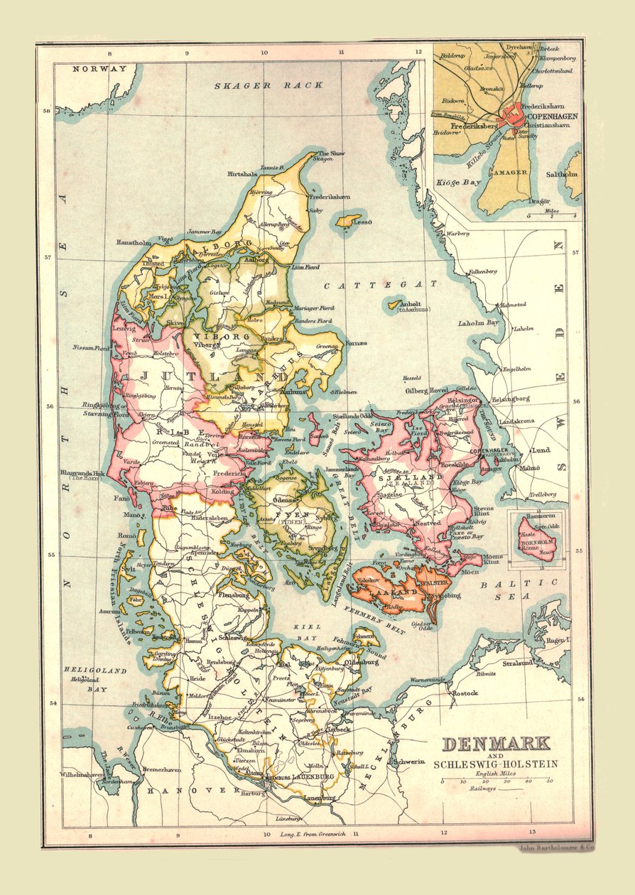 Carte du Danemark, 1902 - Unbekannt
