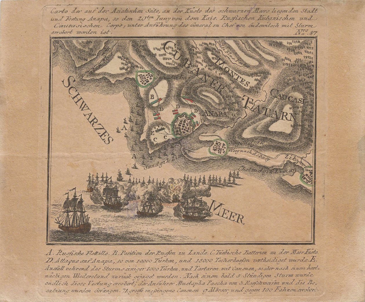 Carte de la capture de la forteresse maritime d