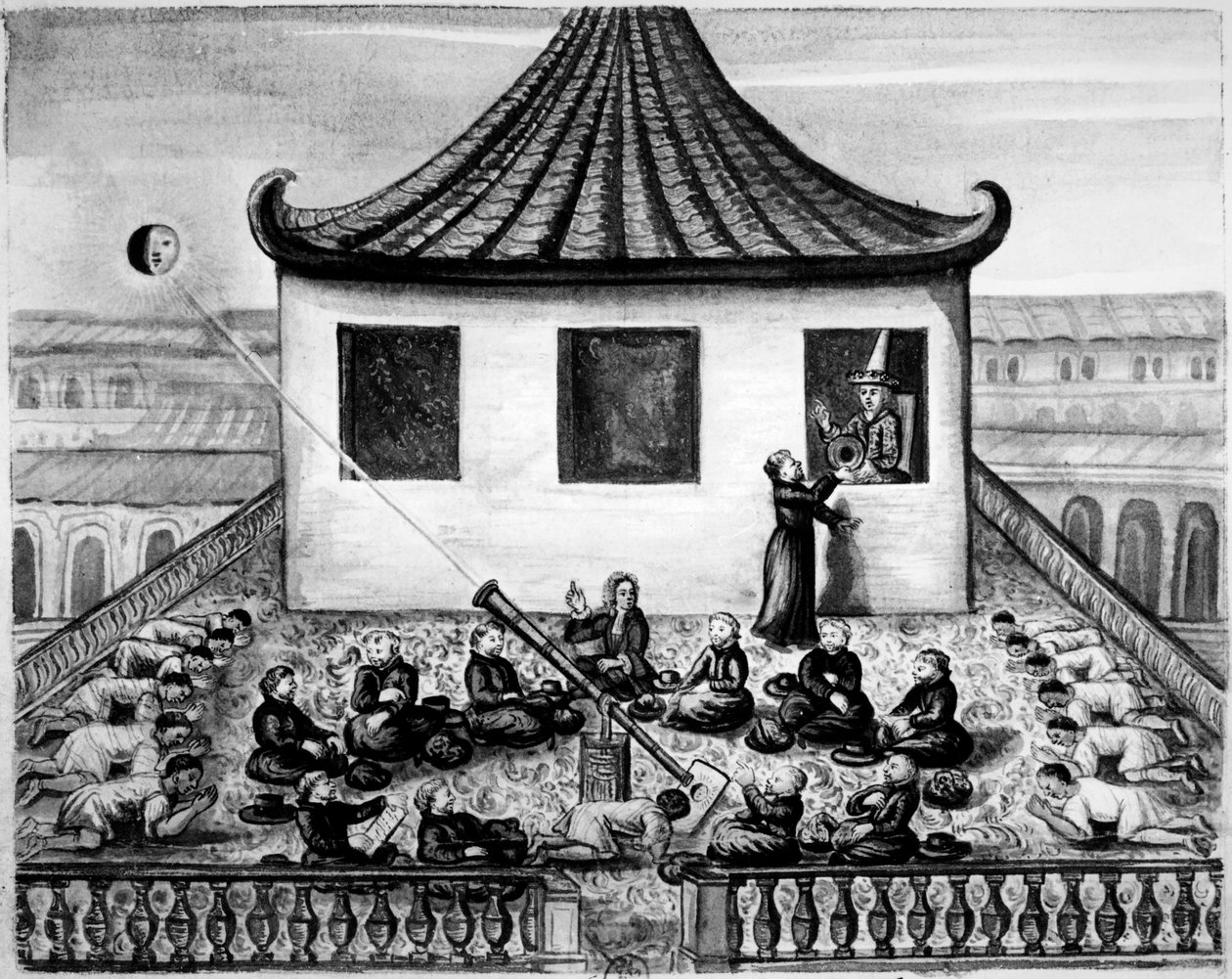Missionnaires montrant une éclipse solaire au roi de Siam - Unbekannt