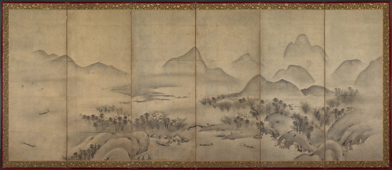 Paysage au clair de lune, fin des années 1500 - Unbekannt