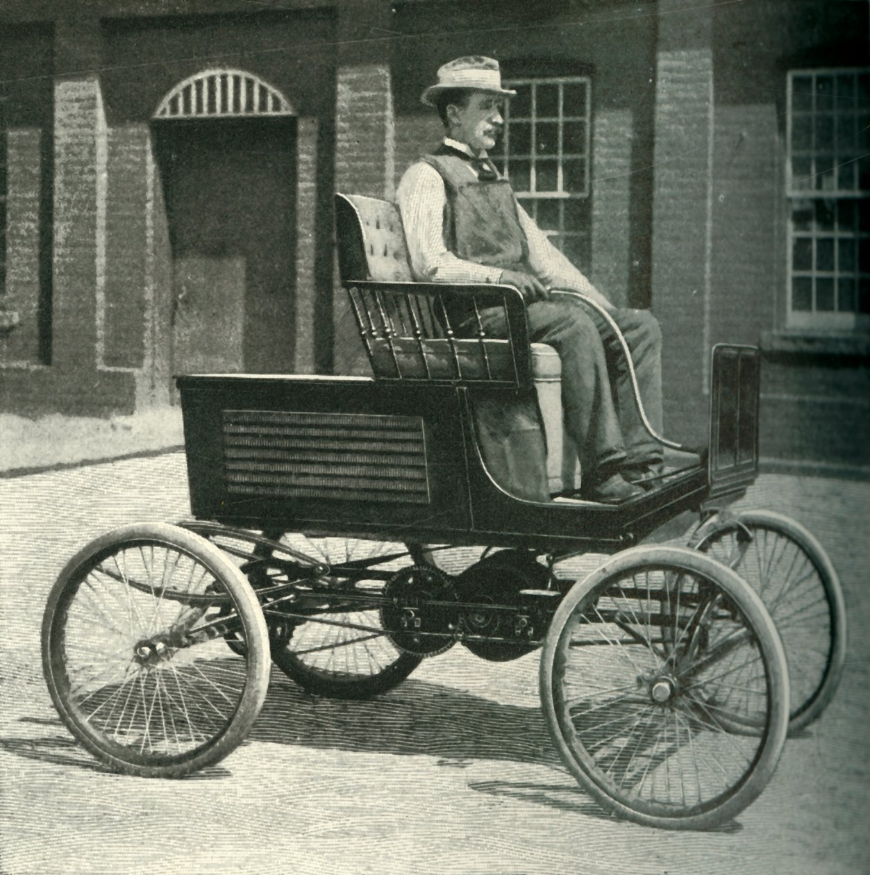 Automobile équipée de la nouvelle batterie de stockage, 1902 - Unbekannt