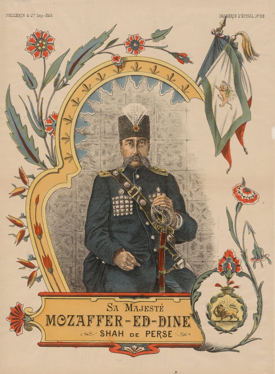 Mozaffar ad-Din Shah Qajar 1853-1907, Shahanshah de Perse, 1896 - Unbekannt