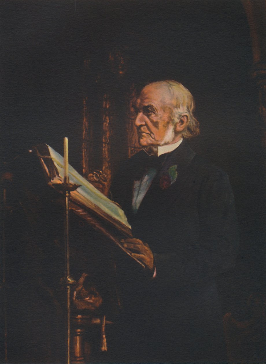 M. Gladstone lisant la leçon à l