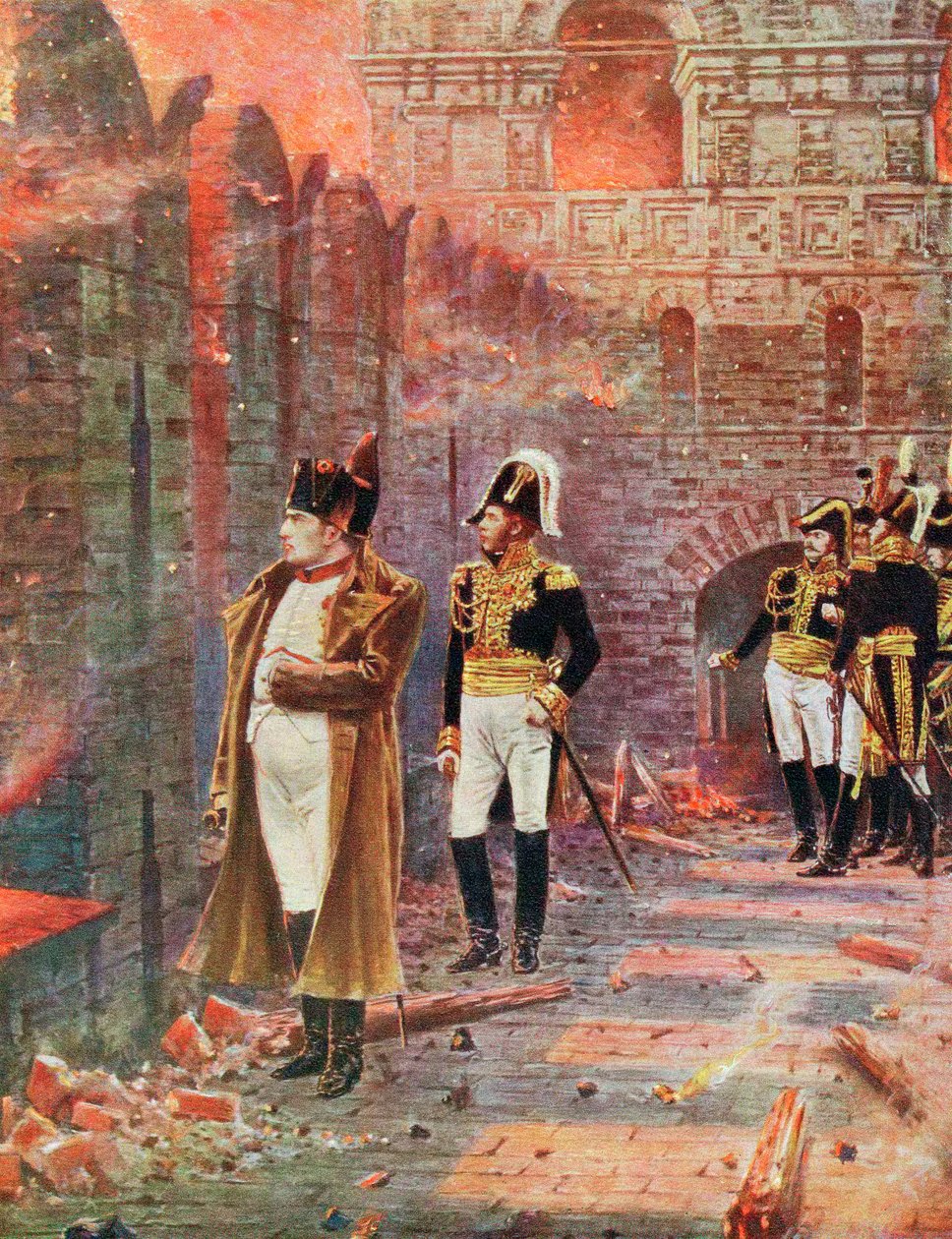 Napoléon et son état-major regardant l