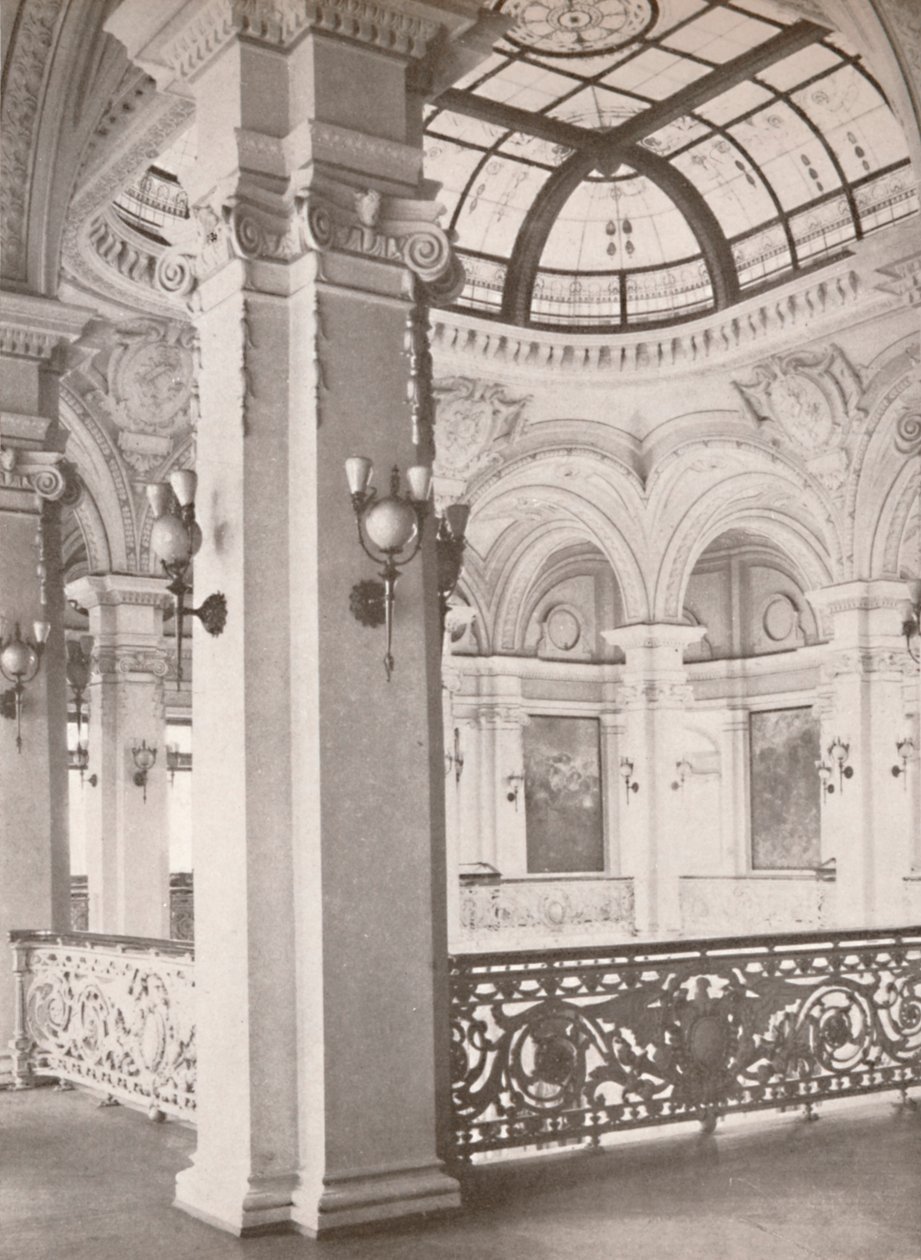 Bibliothèque nationale : un coin de la galerie surplombant la salle de lecture publique, 1914 - Unbekannt