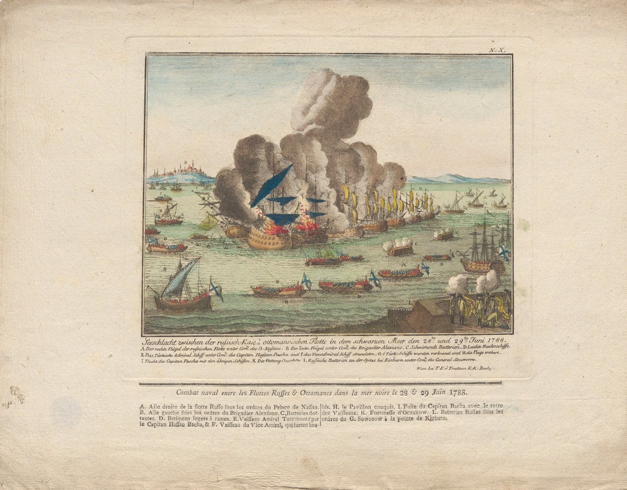 Bataille navale entre la flotte russe et ottomane en mer Noire les 28 et 29 juin 1788, 1788 - Unbekannt