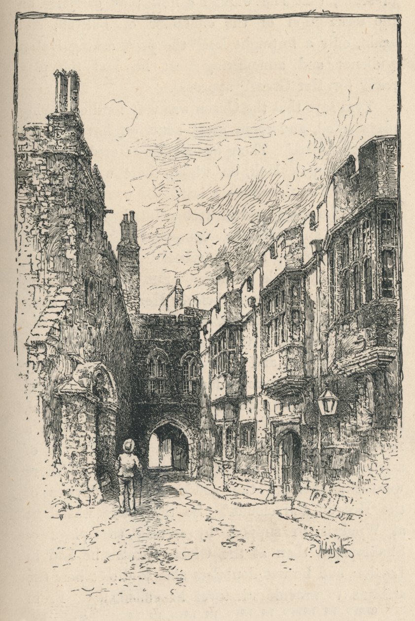 Porte nord et bibliothèque, depuis la tour du roi Jean - Unbekannt