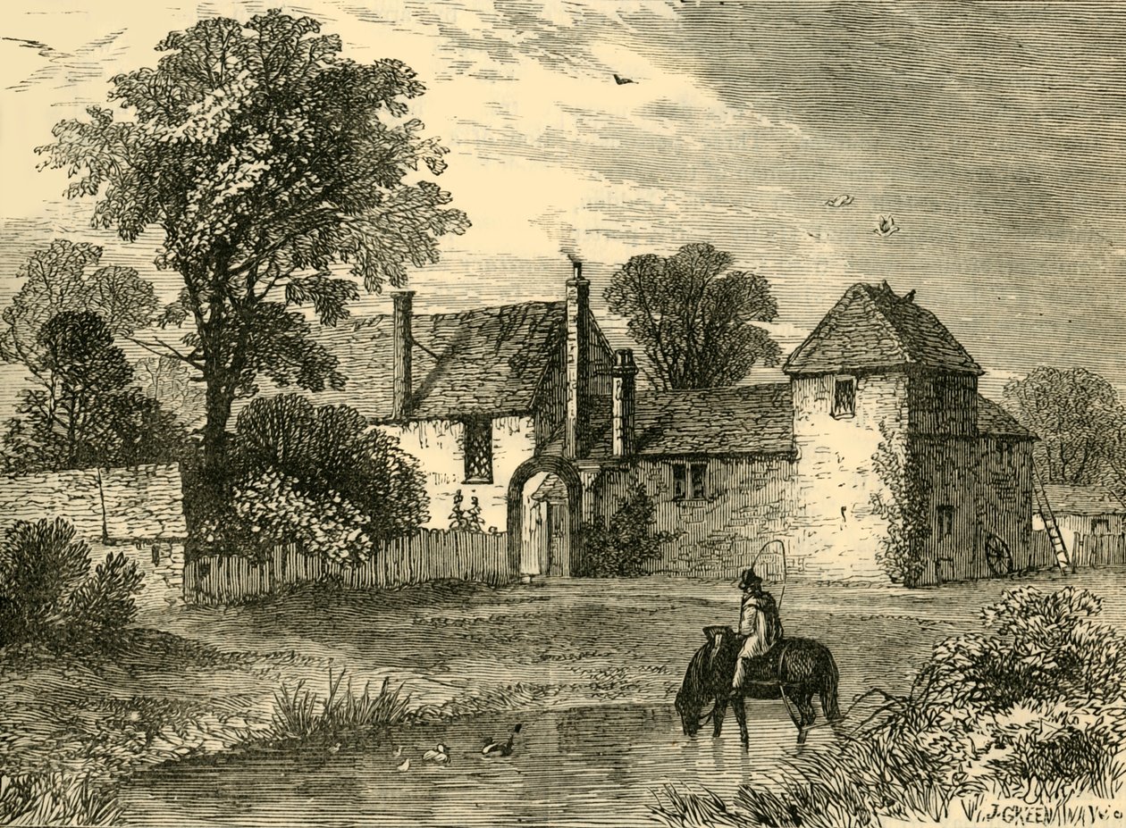 Old Chalk Farm en 1730, vers 1876 - Unbekannt