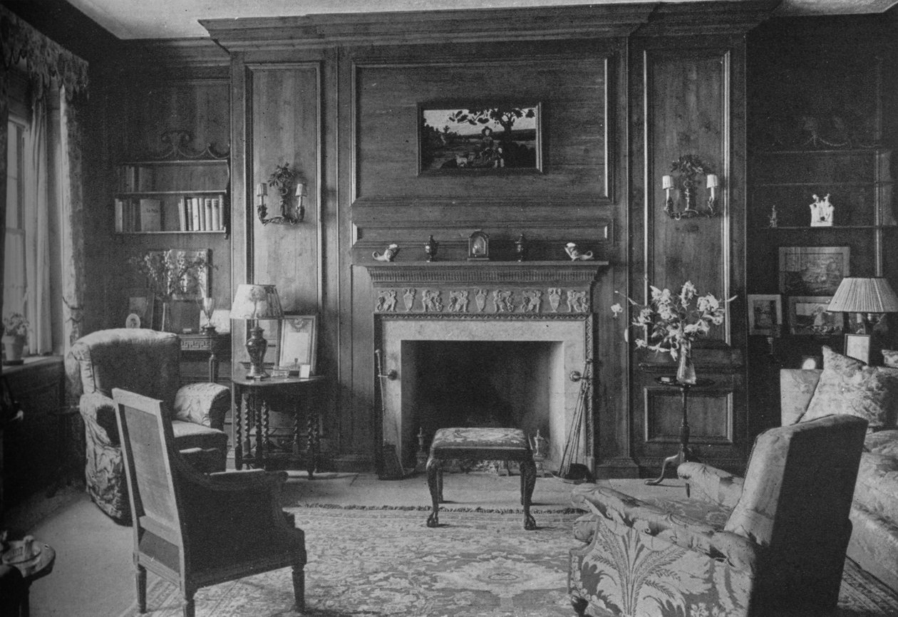 Ancien lambris géorgien dans le bureau de Miss Morgan, maison de Miss Anne Morgan, New York, 1924 - Unbekannt