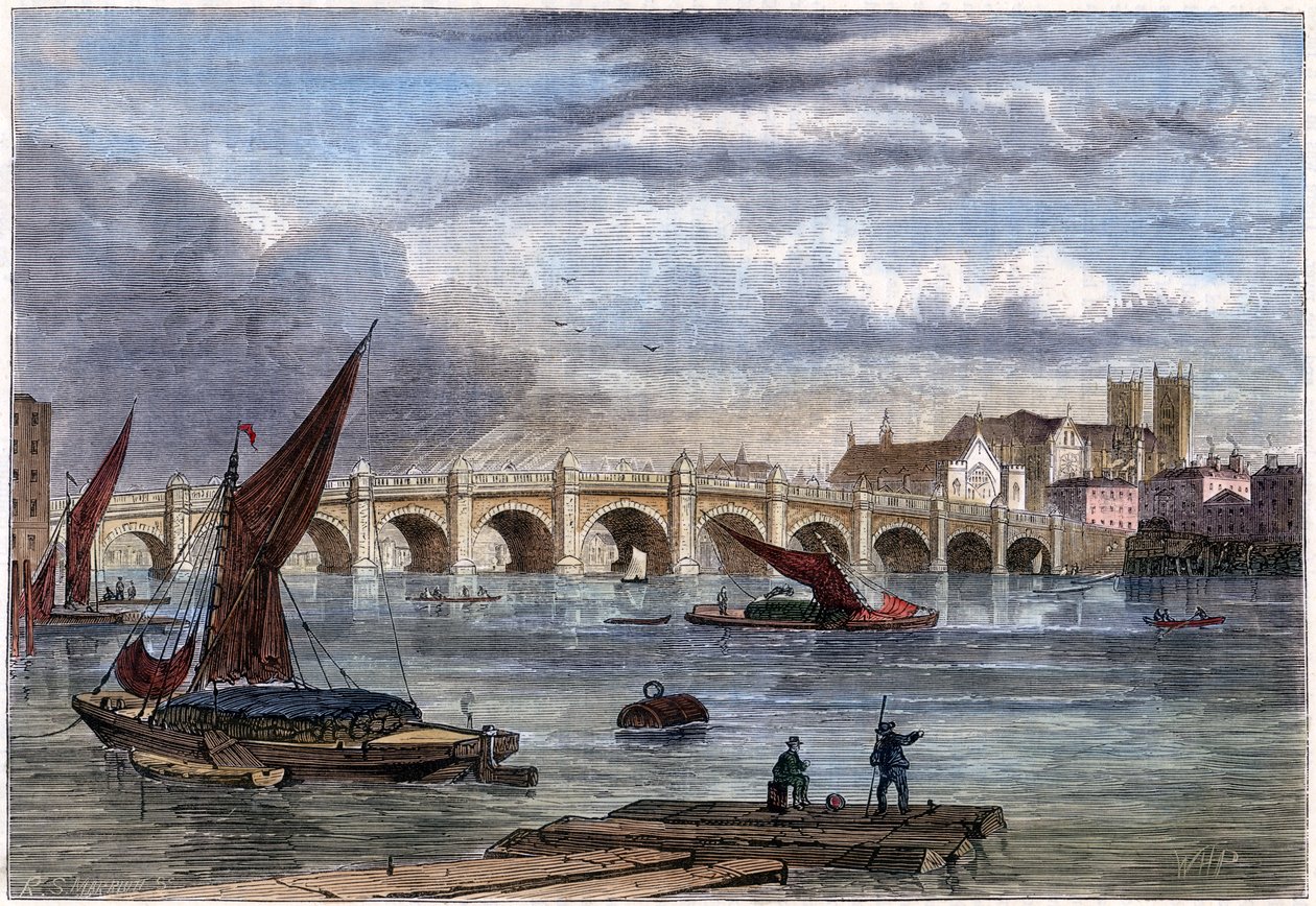 Ancien pont de Westminster en 1754, XIXe siècle - Unbekannt