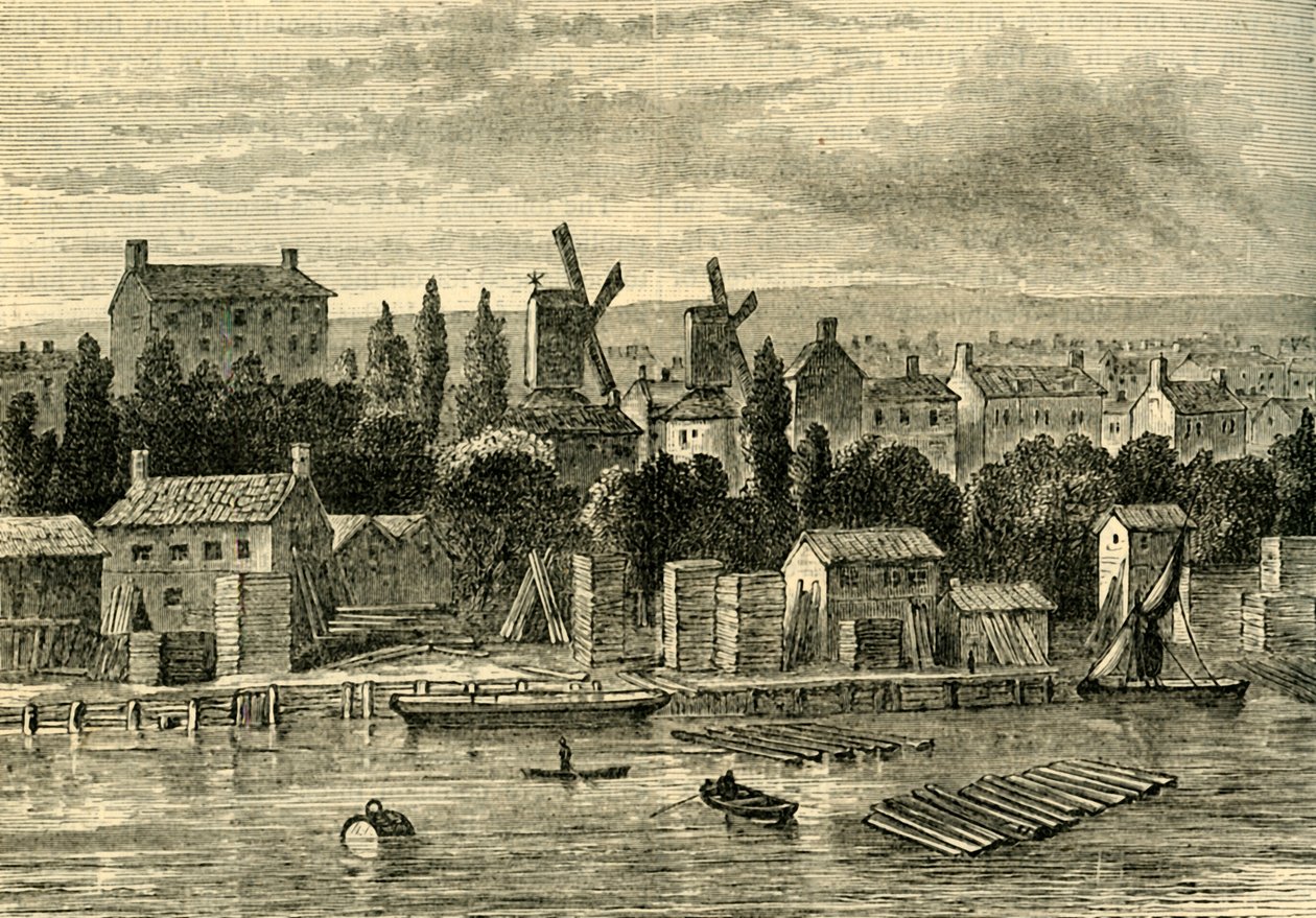 Vieux moulins à vent à Lambeth, vers 1750, c1878 - Unbekannt