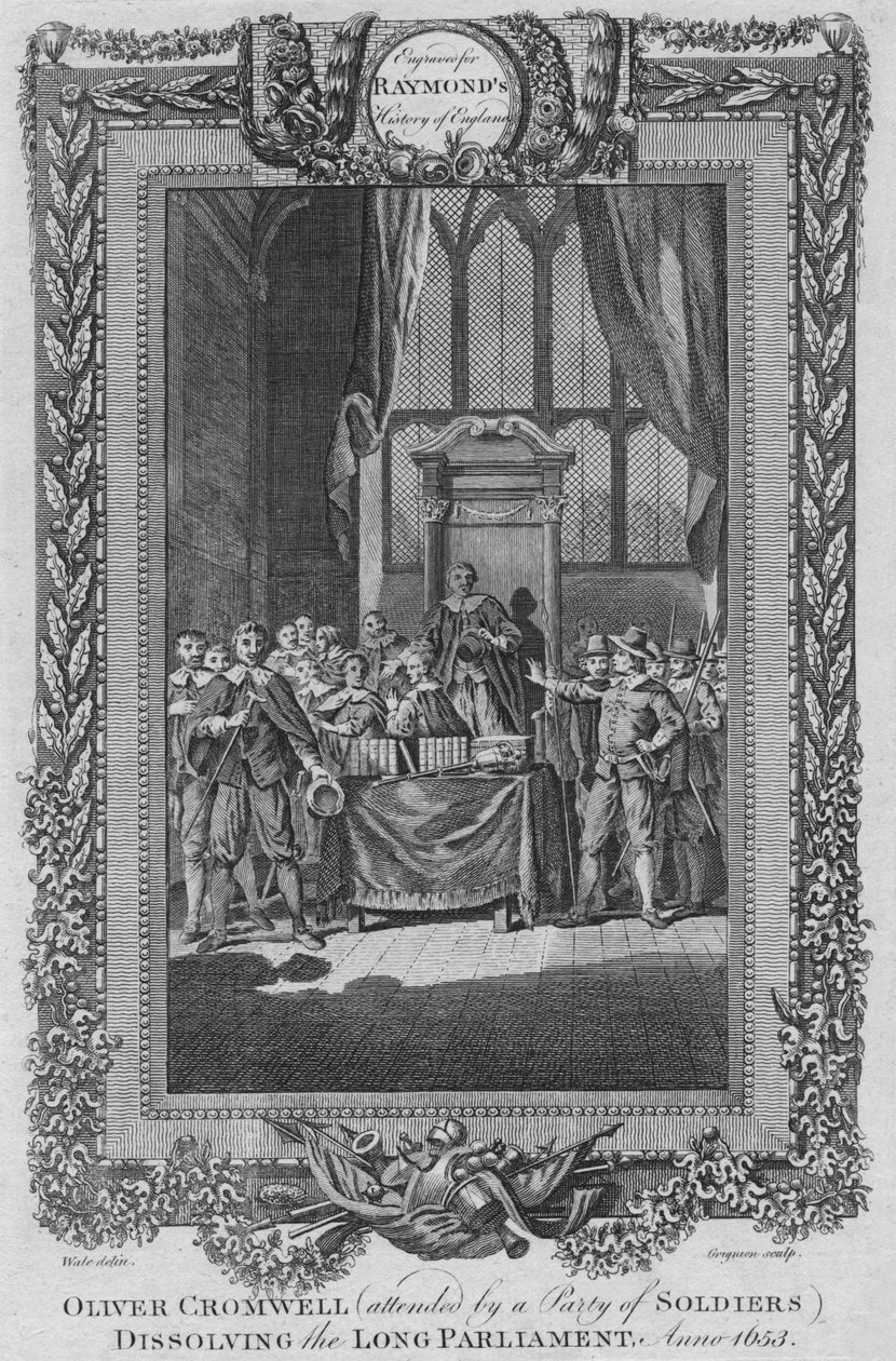 Oliver Cromwell accompagné d
