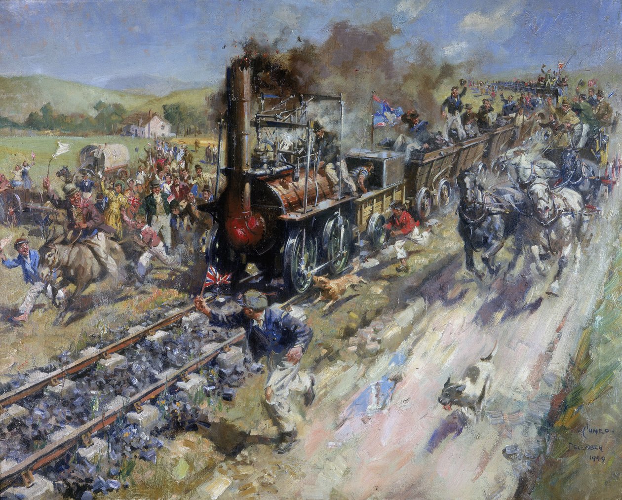 Ouverture de la première ligne publique de chemin de fer Stockton et Darlington Railway - Unbekannt
