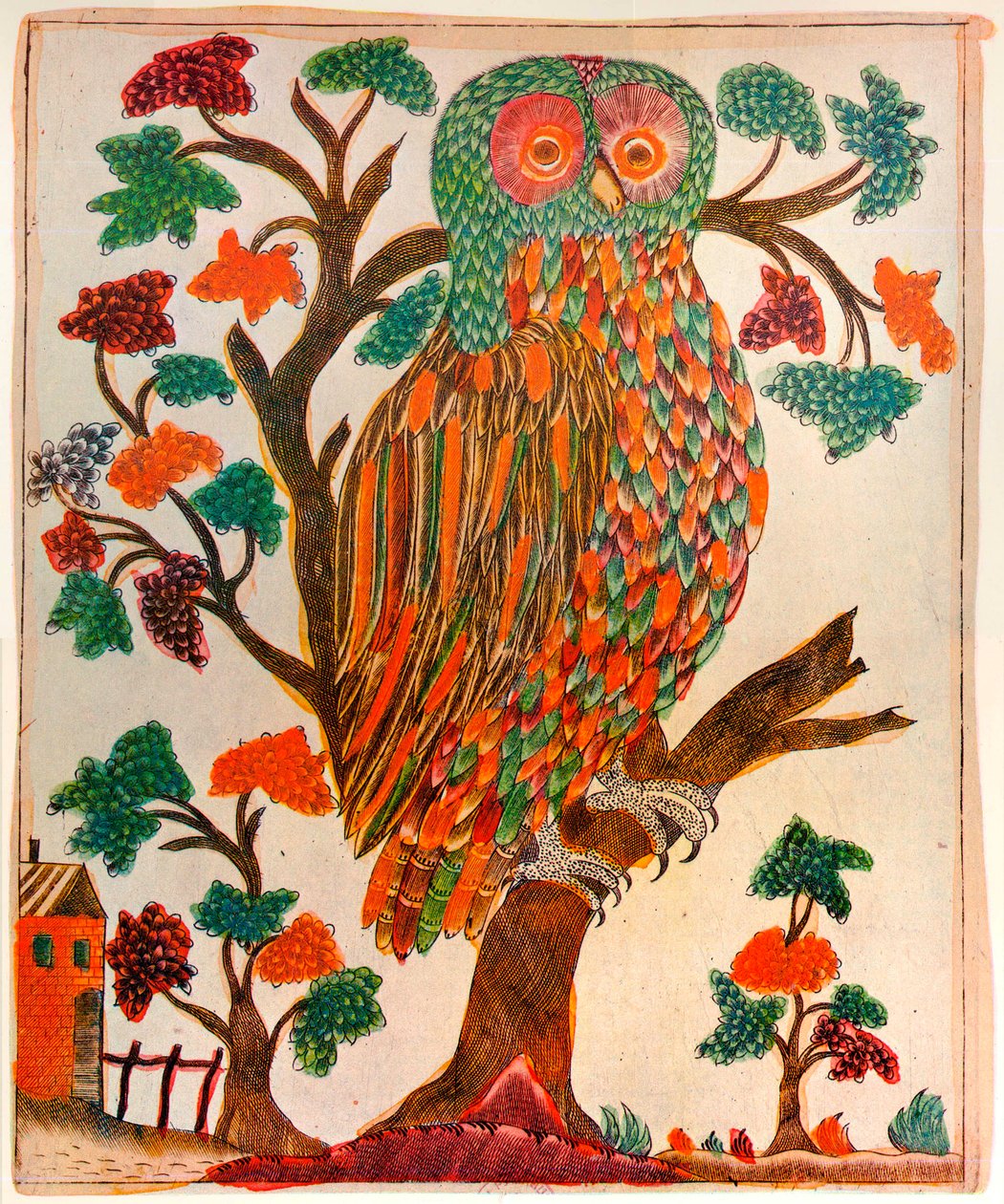 Chouette, impression Lubok, 1800 - Unbekannt