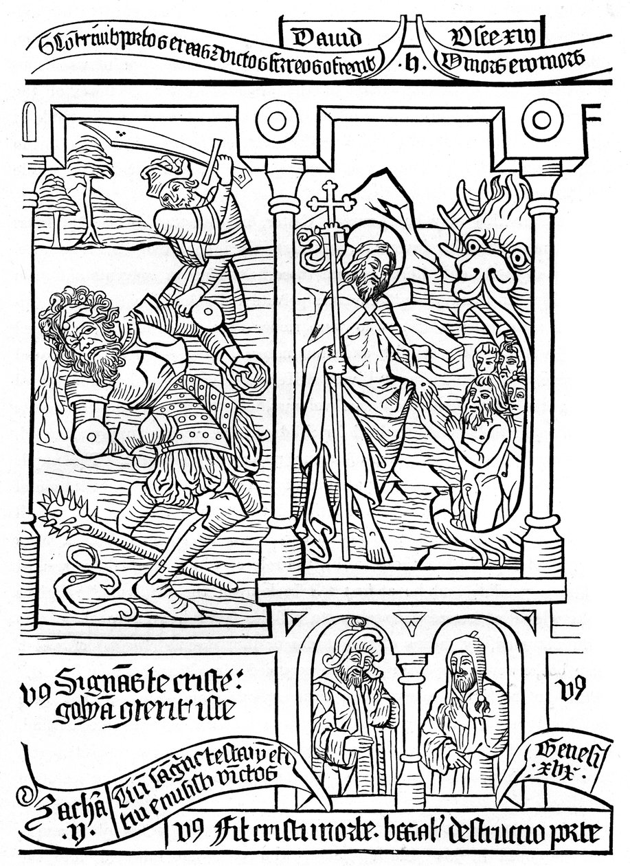 Page de la Biblia Pauperum, 15e siècle, 1870 - Unbekannt