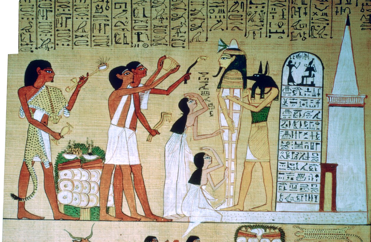 Page du Livre des Morts de Hunefer, de Thèbes, Égypte, 19e dynastie, vers 1300 av. J.-C. - Unbekannt