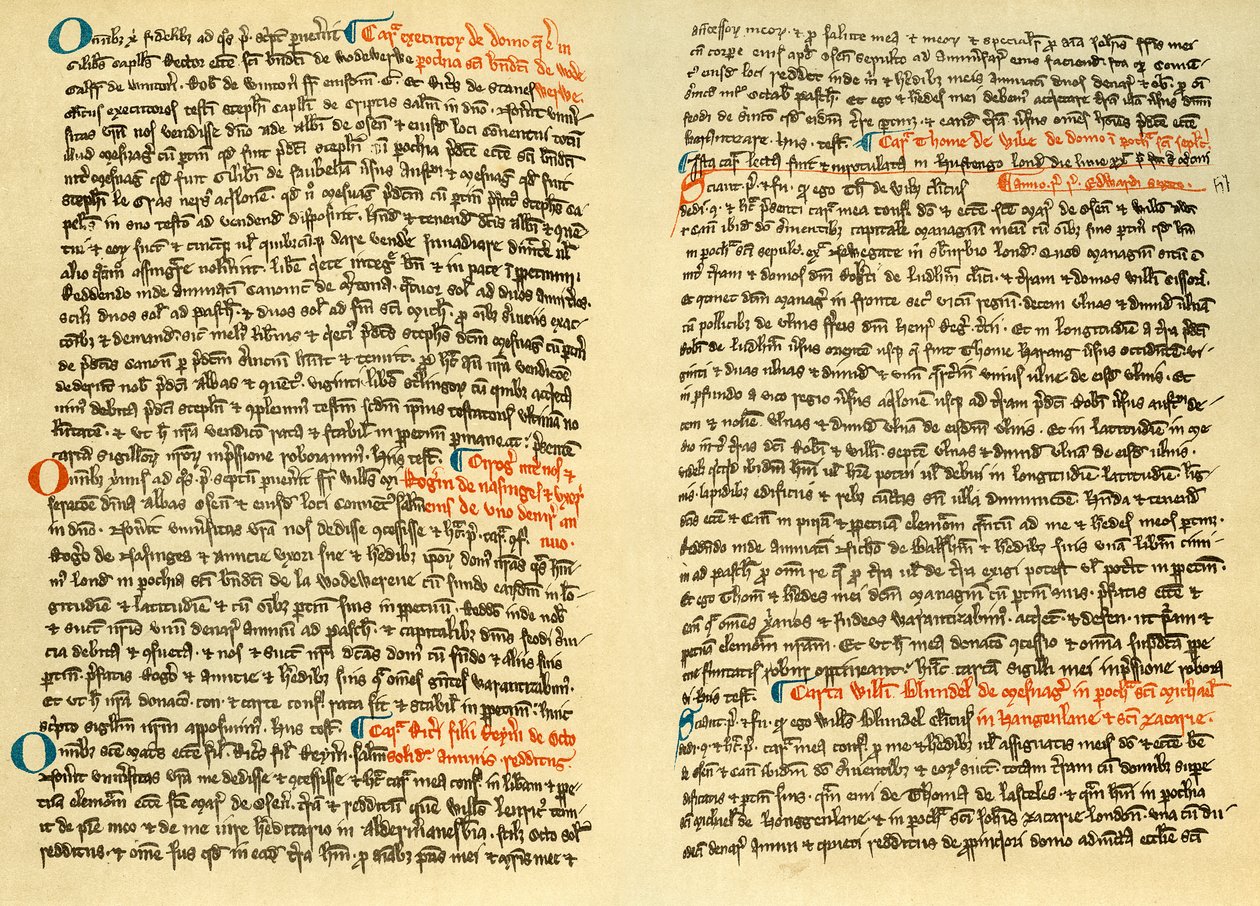 Pages du cartulaire de l