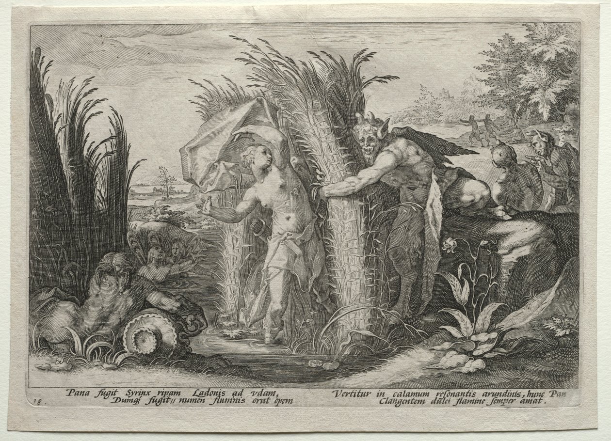 Pan poursuivant Syrinx, vers 1589 - Unbekannt