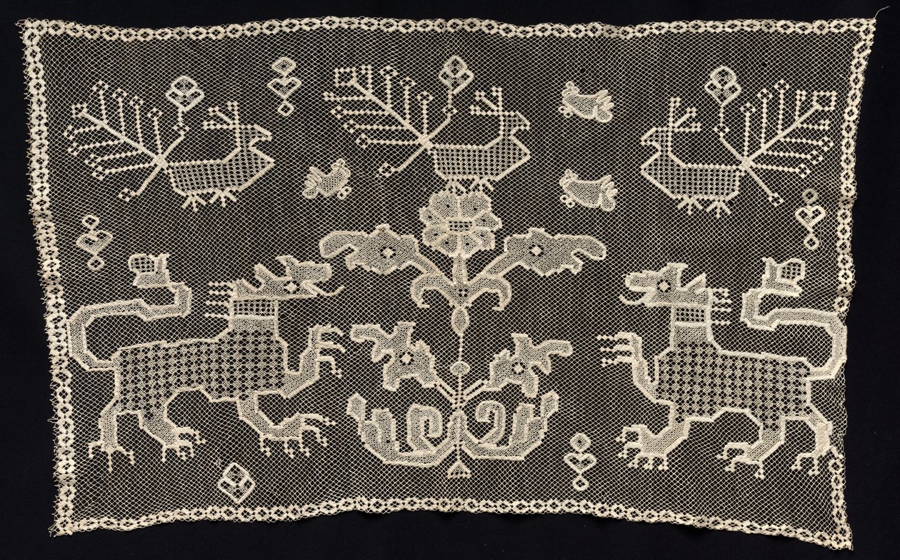 Panneau avec panthères, oiseaux et motifs floraux, 18e-19e siècle - Unbekannt