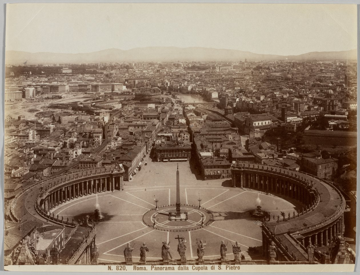 Panorama dalla Cupola di S. Pietro, Rome, vers 1860 - Unbekannt