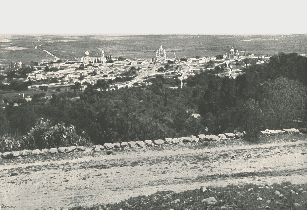 Panorama de la ville, San Miguel de Allende, Mexique, 1895 - Unbekannt