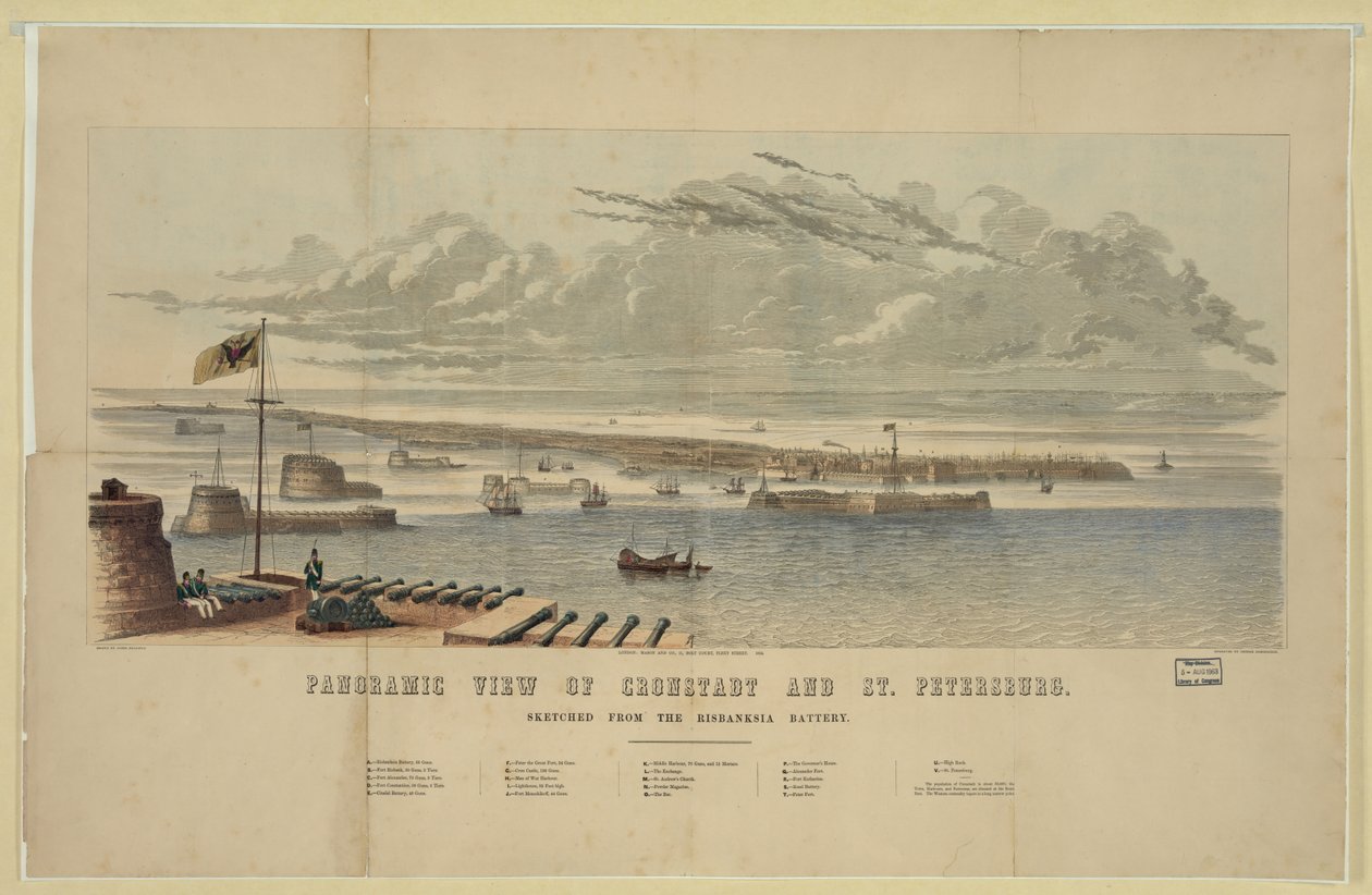 Vue panoramique de Kronstadt et Saint-Pétersbourg - Unbekannt