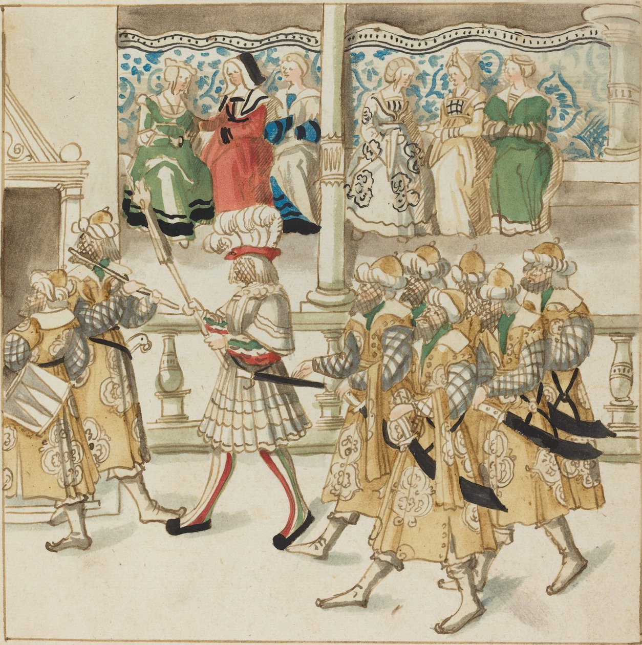 Chevaliers en parade en costume oriental, vers 1515 - Unbekannt