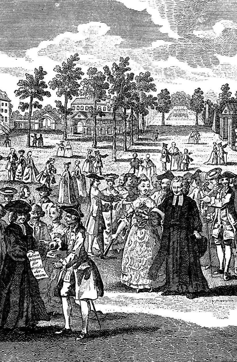 Personnes dans les jardins d