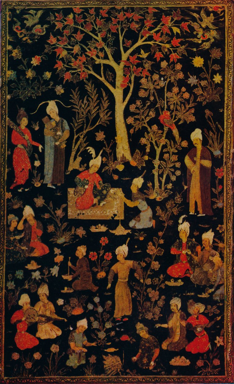 Couverture de livre en papier mâché persan, vers 1600 - Unbekannt