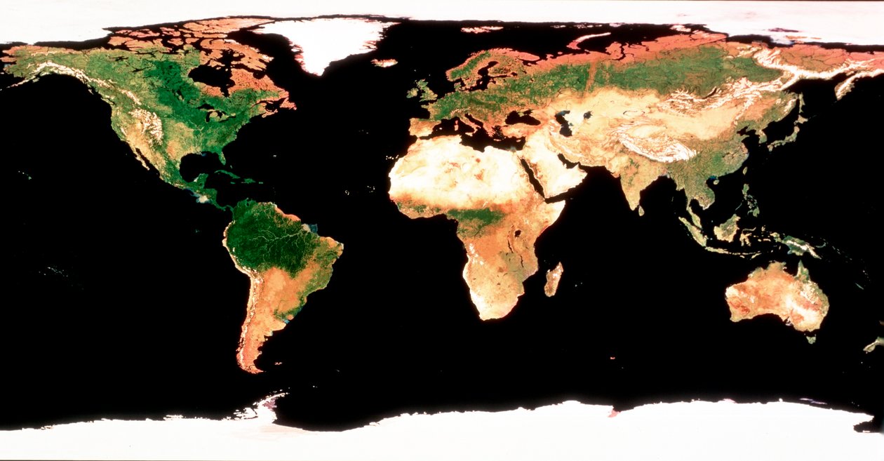 Photomosaïque de la Terre sans couverture nuageuse - Unbekannt