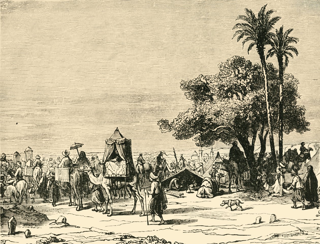 Pèlerins en route pour La Mecque, 1890 - Unbekannt