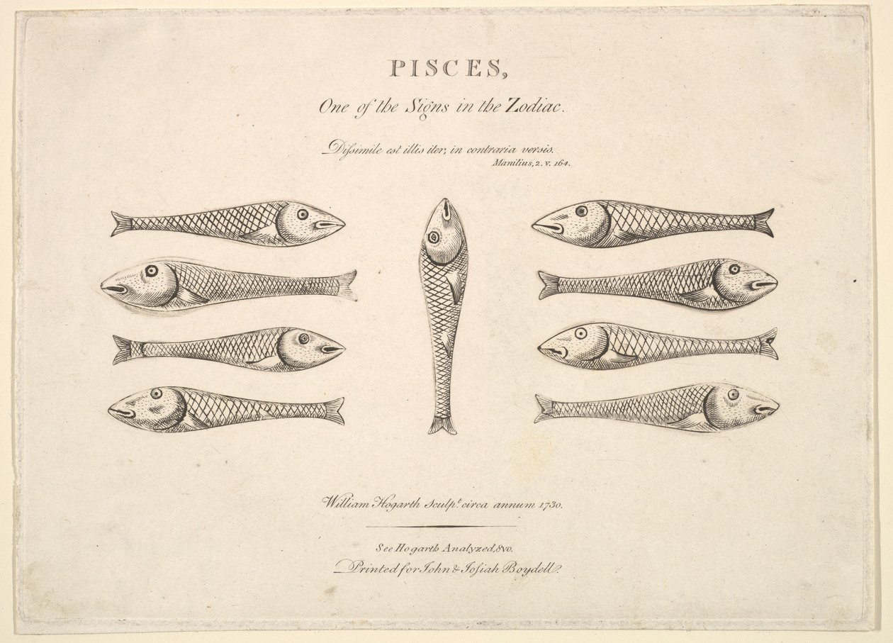 Poissons : Quadrille de Hogarth, vers 1730 - Unbekannt