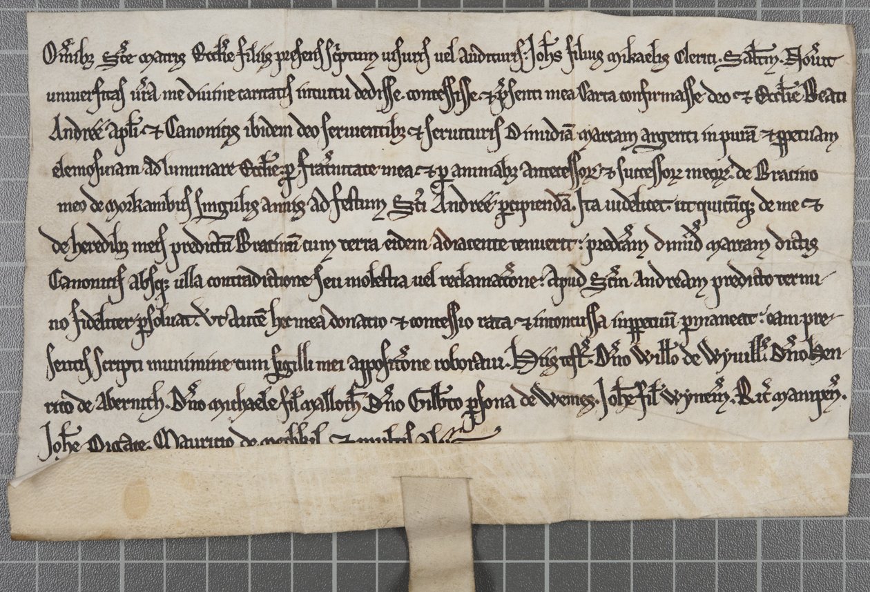 Charte accordant des aumônes à l