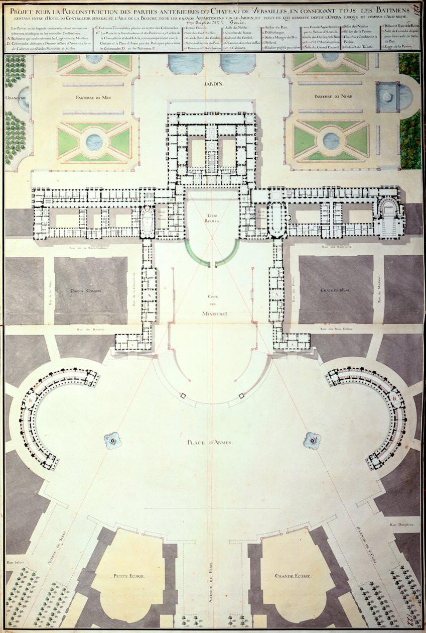 Plans pour la transformation de Versailles, France - Unbekannt