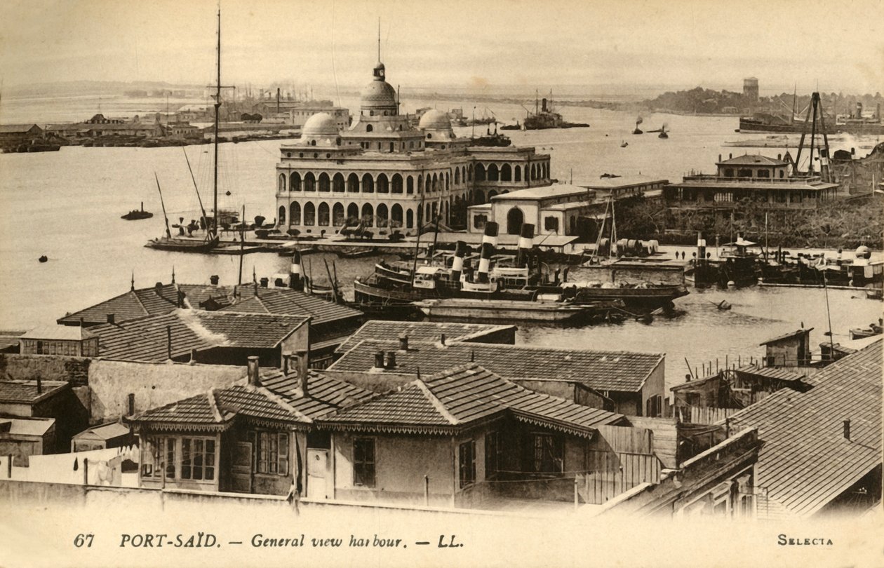 Port-Saïd. - Vue générale du port. - LL., vers 1918-1939 - Unbekannt