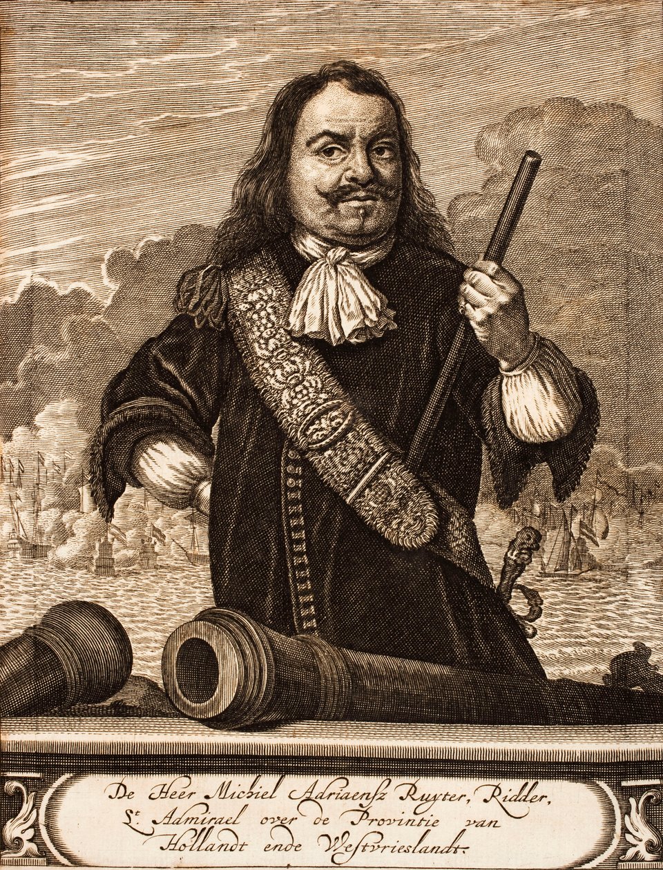 Portrait de Michiel de Ruyter 1607-1676 Schauplatz des Krieges, 1675 - Unbekannt