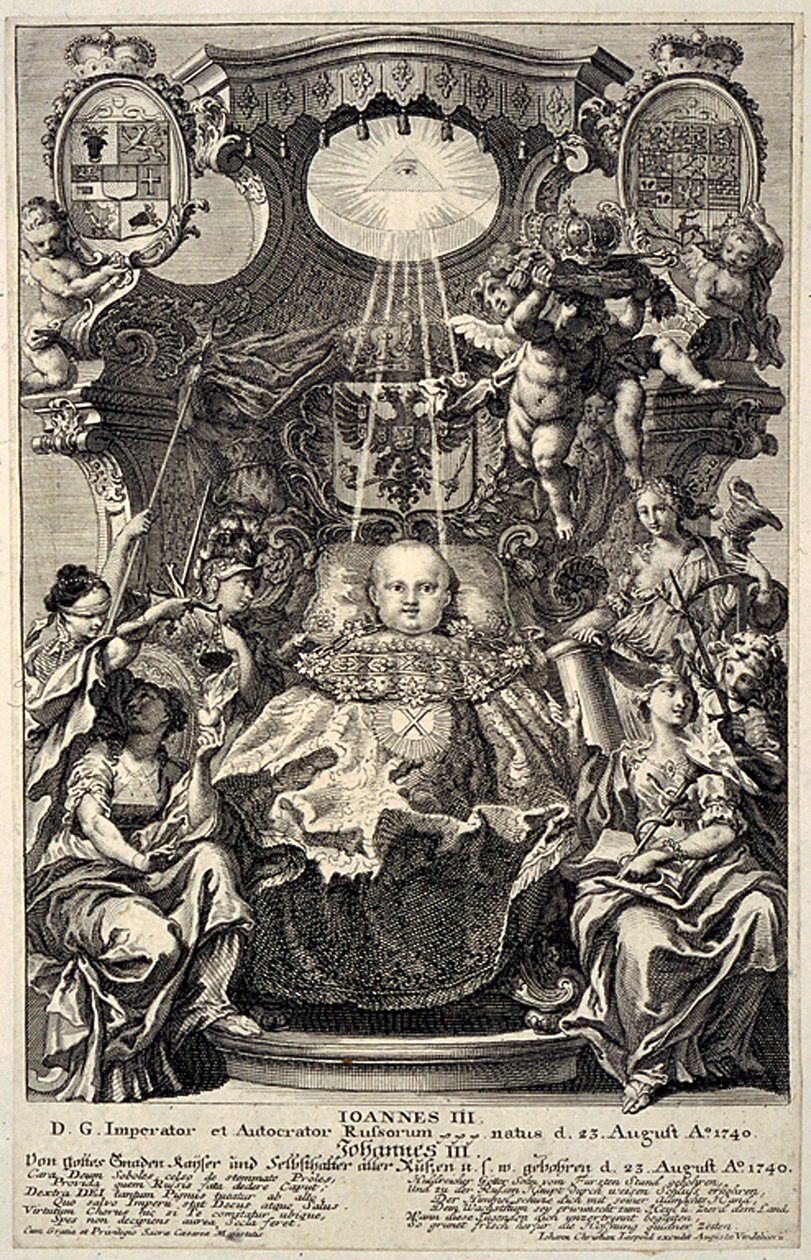 Portrait du Tsar Ivan VI Antonovich de Russie 1740-1764, 1740 - Unbekannt