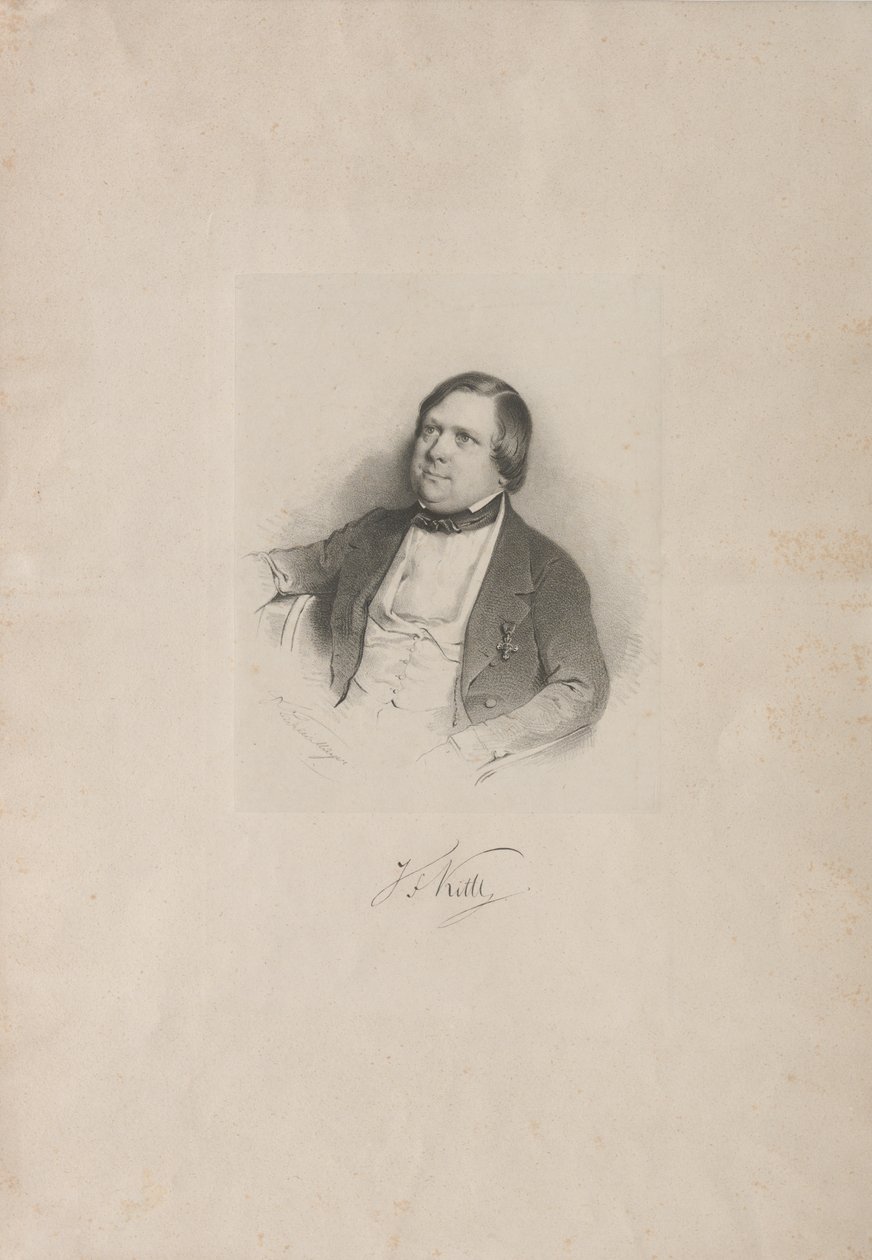 Portrait du compositeur Johann Friedrich Kittl 1806-1868, c. 1850 - Unbekannt