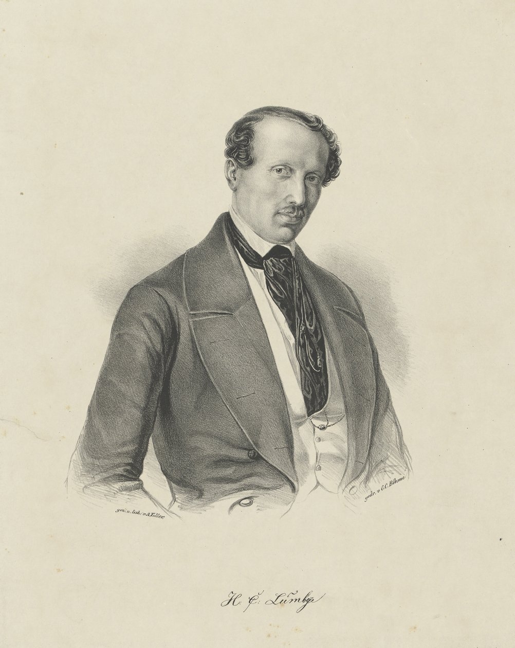 Portrait du compositeur Hans Christian Lumbye 1810-1874, vers 1850 - Unbekannt