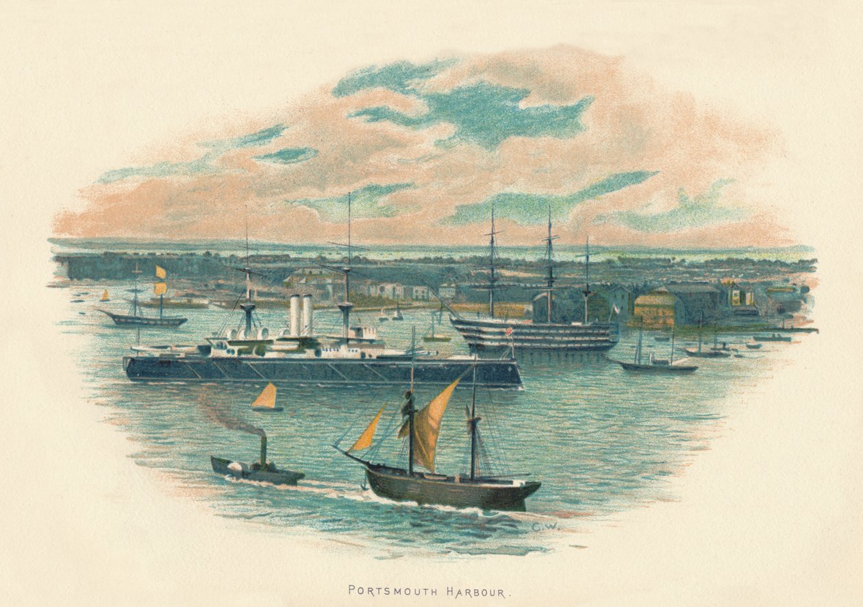 Port de Portsmouth, vers 1890 - Unbekannt