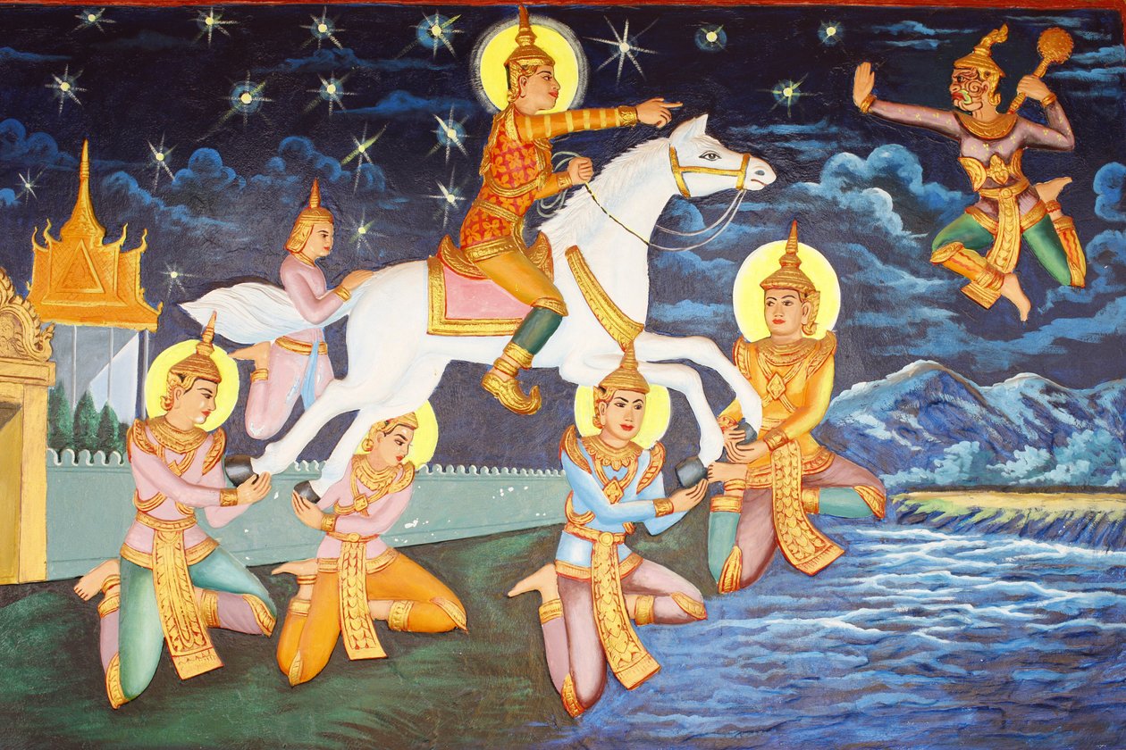 Monastère Preah Prom Rath Siddhartha Gautama errait seul dans le palais Les luxes qui l